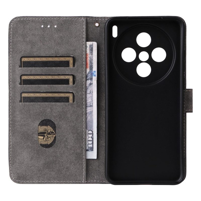 Lederhüllen Für Vivo X200 Wildleder-effekt Mit Tragegurt