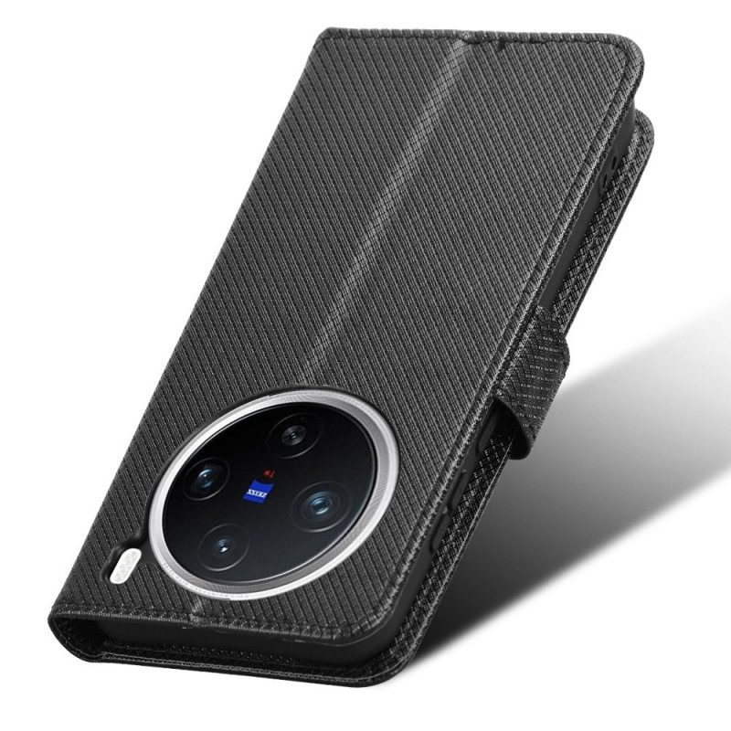Lederhüllen Vivo X200 Diamantstruktur