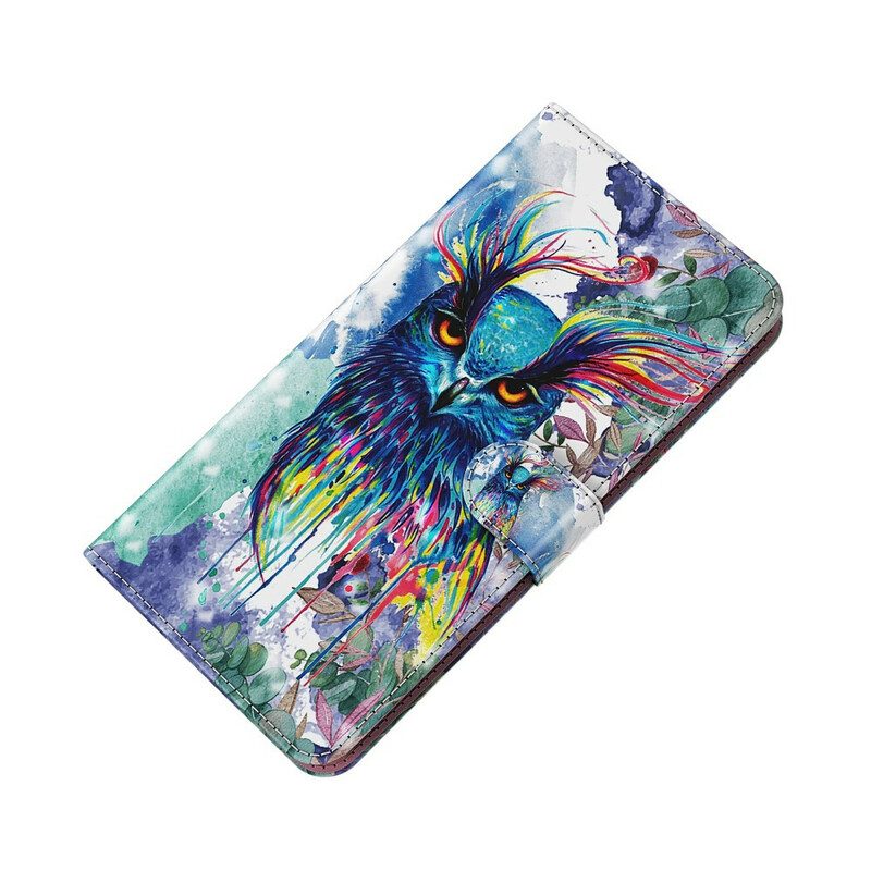 Lederhüllen Für Huawei P Smart 2021 Aquarellvogel