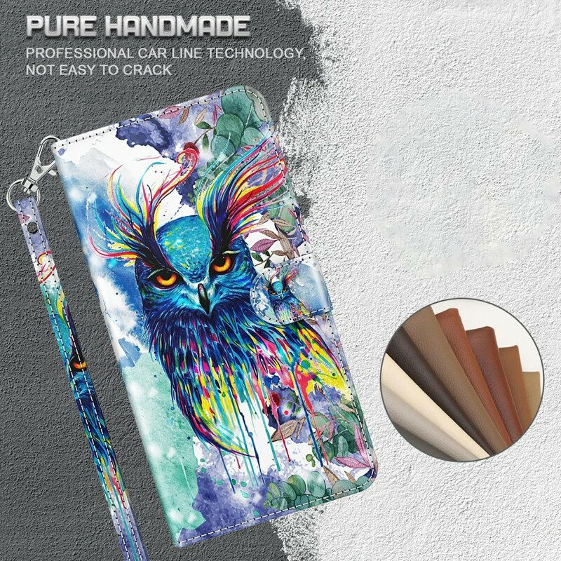 Lederhüllen Für Huawei P Smart 2021 Aquarellvogel