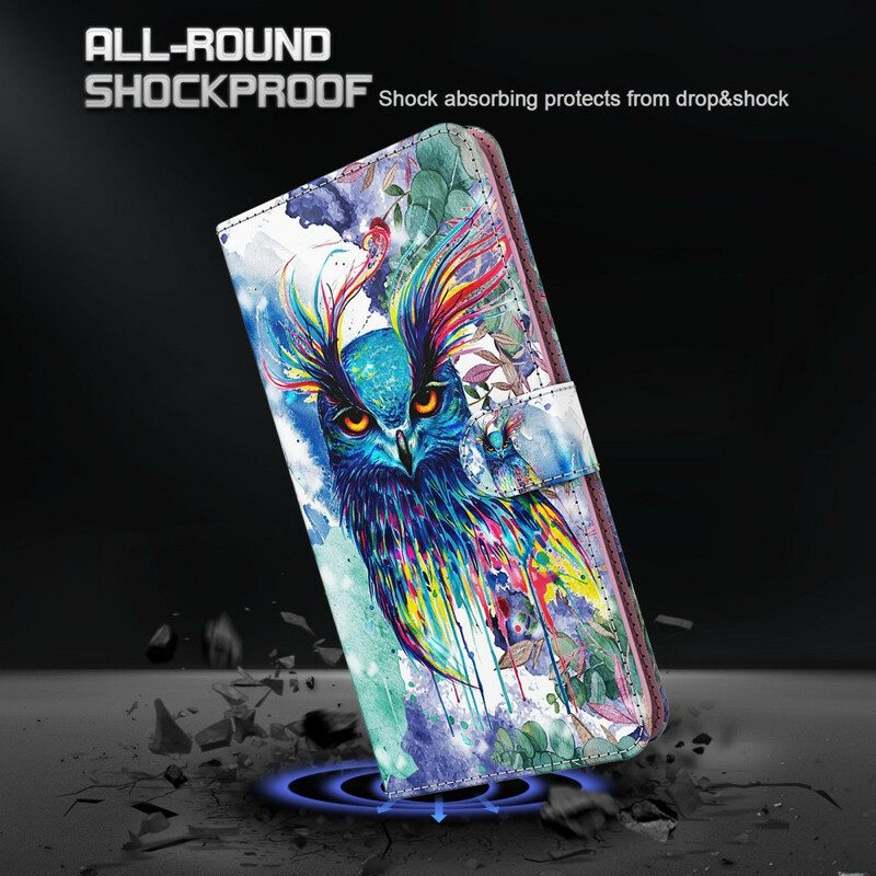Lederhüllen Für Huawei P Smart 2021 Aquarellvogel