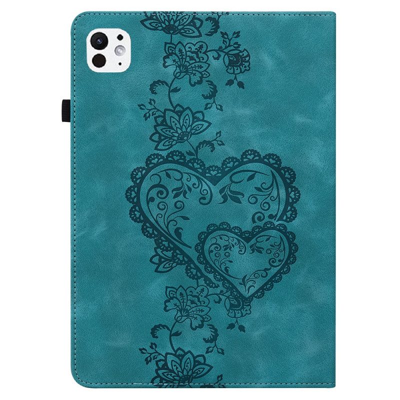 Case Für iPad Pro 13 (2025) Herzförmiger Wildleder-effekt