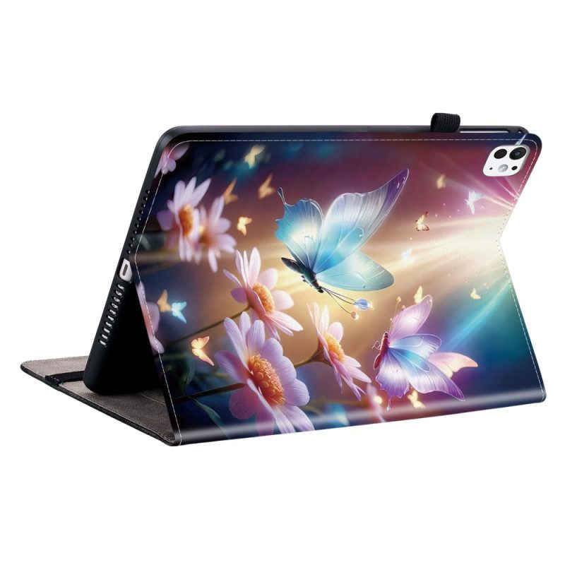 Case iPad Pro 13 (2025) Leuchtende Schmetterlinge
