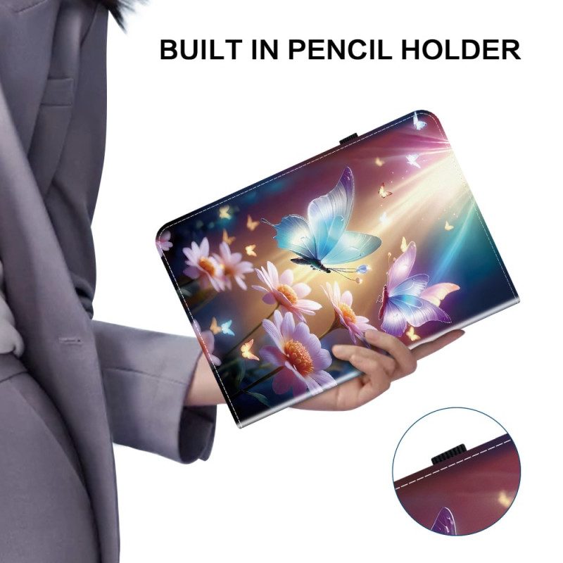 Case iPad Pro 13 (2025) Leuchtende Schmetterlinge
