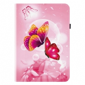 Case iPad Pro 13 (2025) Rosa Schmetterlinge