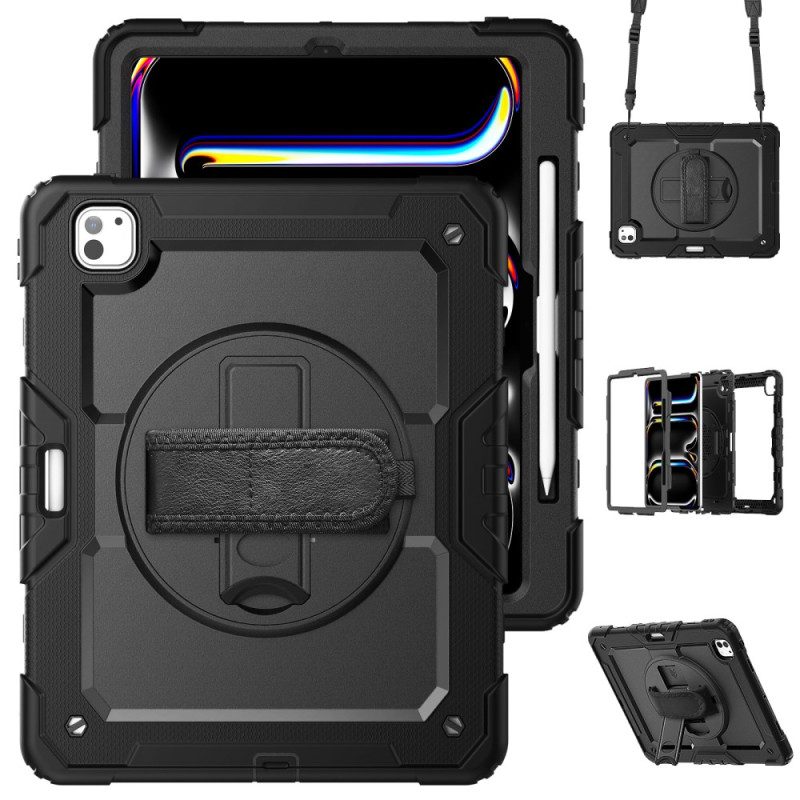 Hülle Für iPad Pro 13 (2025) Robust Mit Displayschutzfolie Und Schultergurt