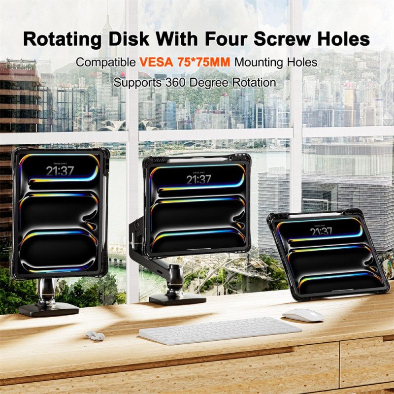 Hülle Für iPad Pro 13 (2025) Transparent Mit Ständer