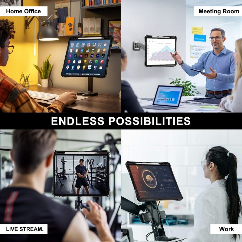 Hülle Für iPad Pro 13 (2025) Transparent Mit Ständer