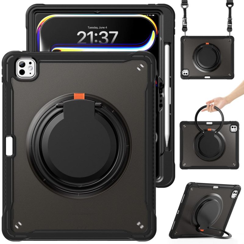 Hülle iPad Pro 13 (2025) Handyhülle Drehbarer Ständer Und Schultergurt