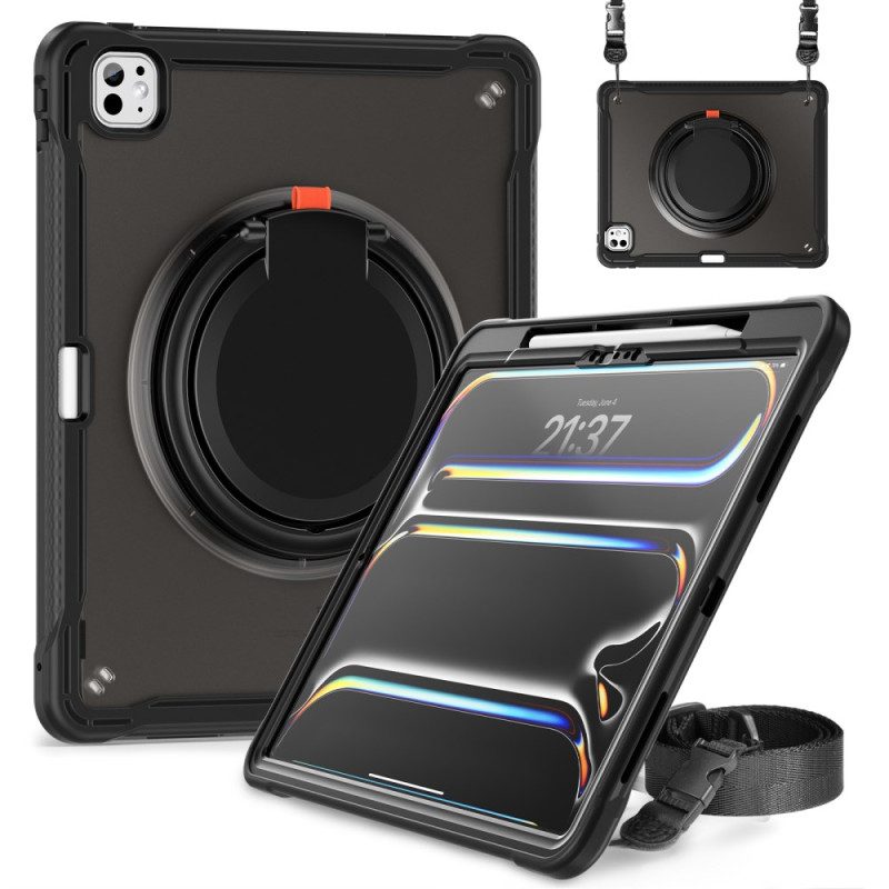 Hülle iPad Pro 13 (2025) Handyhülle Drehbarer Ständer Und Schultergurt