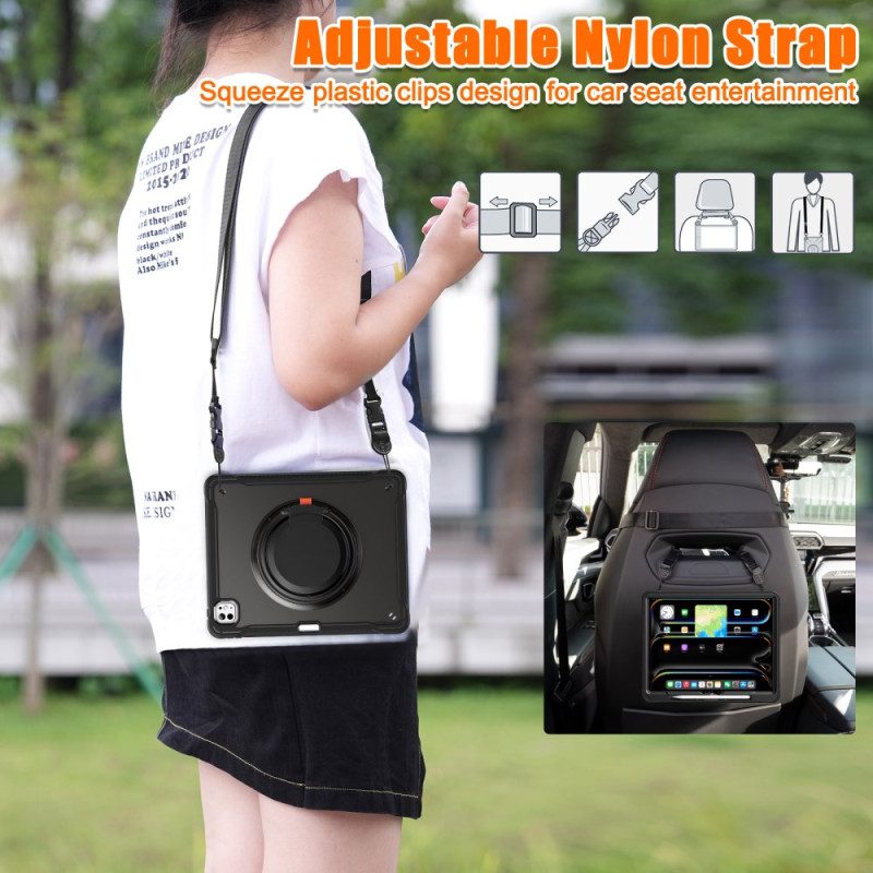 Hülle iPad Pro 13 (2025) Handyhülle Drehbarer Ständer Und Schultergurt