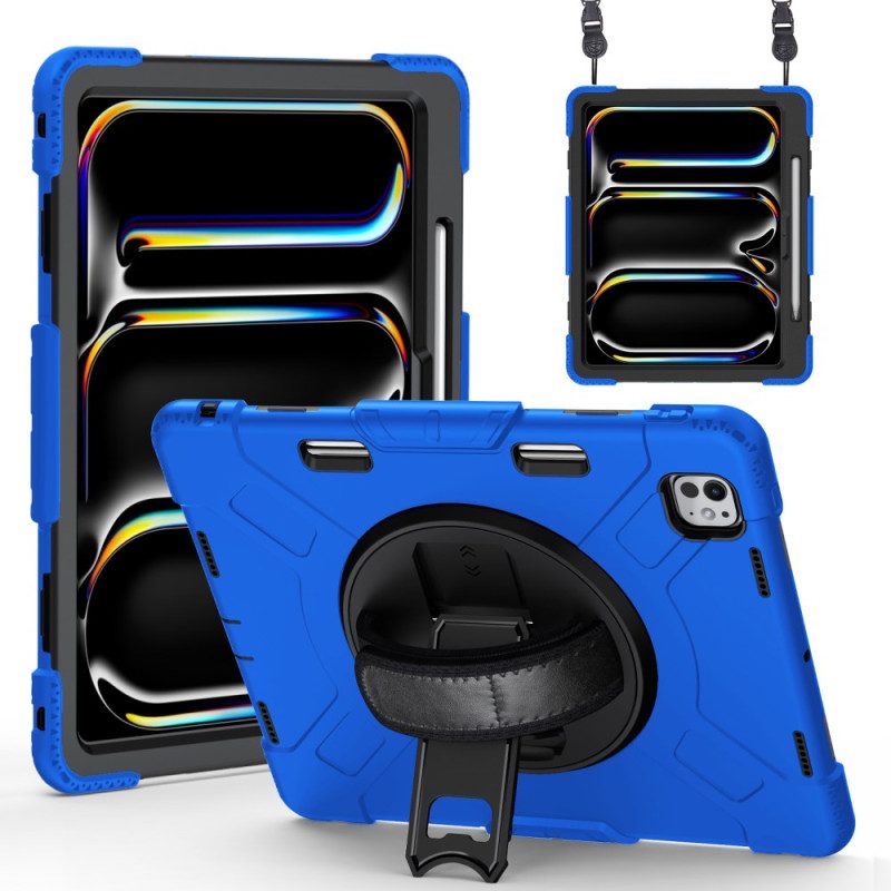 Hülle iPad Pro 13 (2025) Handyhülle Extrem Robuster Ständer Und Schultergurt