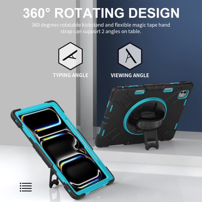 Hülle iPad Pro 13 (2025) Handyhülle Extrem Robuster Ständer Und Schultergurt