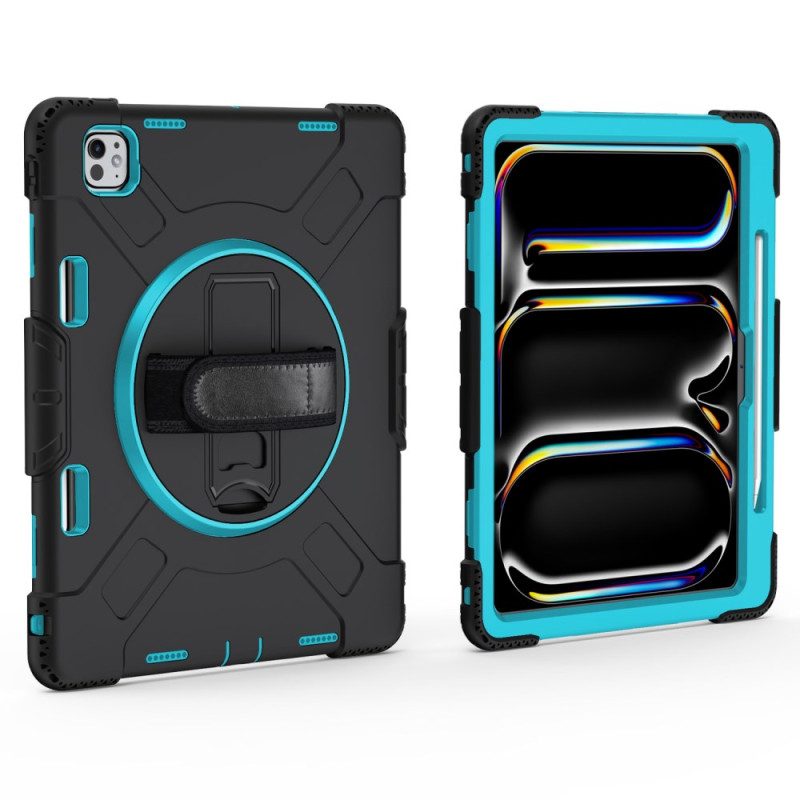 Hülle iPad Pro 13 (2025) Handyhülle Extrem Robuster Ständer Und Schultergurt