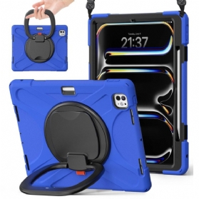 Hülle iPad Pro 13 (2025) Handyhülle Ringhalter Und Verstellbarer Schultergurt