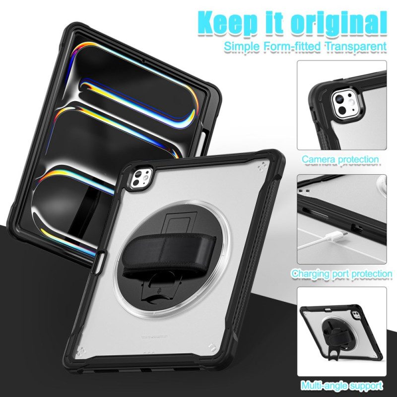 Hülle iPad Pro 13 (2025) Ständer Und Drehbare Handschlaufe