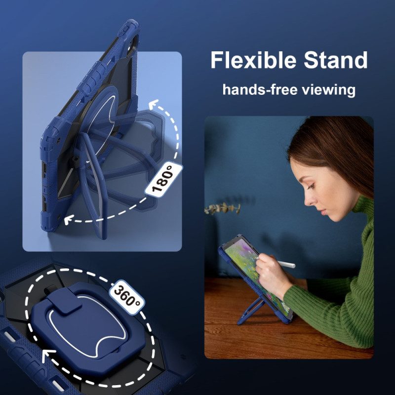 Hülle iPad Pro 13 (2025) Zweifarbiger Ständer Und Schultergurt