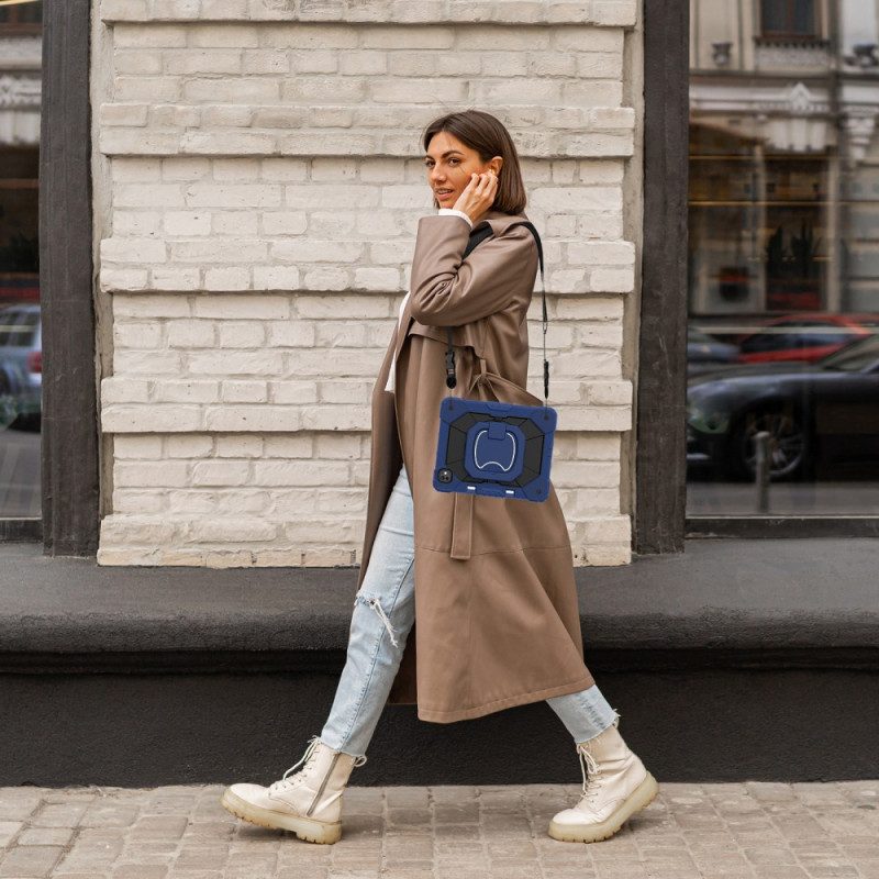 Hülle iPad Pro 13 (2025) Zweifarbiger Ständer Und Schultergurt