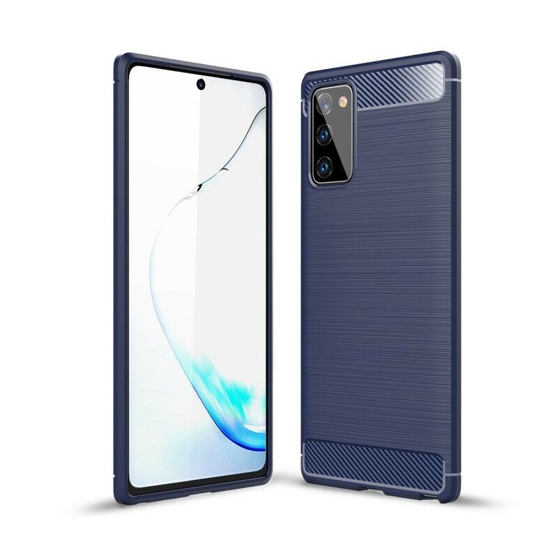Handyhülle Für Samsung Galaxy Note 20 Gebürstete Kohlefaser