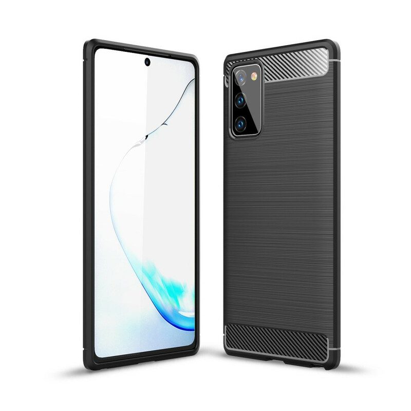 Handyhülle Für Samsung Galaxy Note 20 Gebürstete Kohlefaser