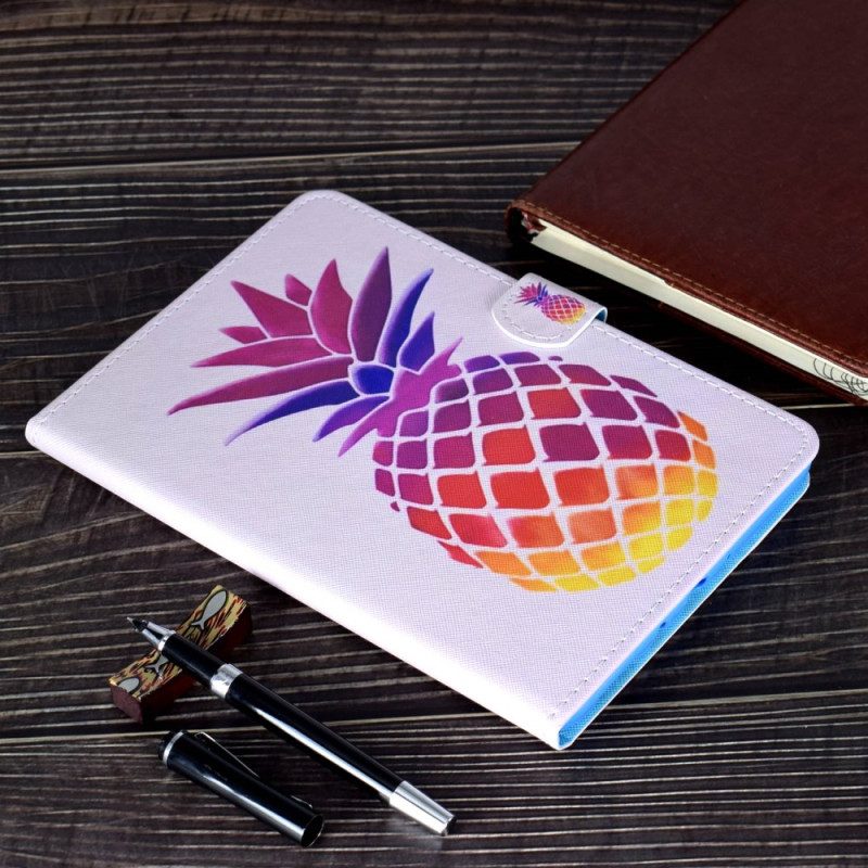 Lederhüllen Für iPad 10.9" (2022) Bunte Ananas