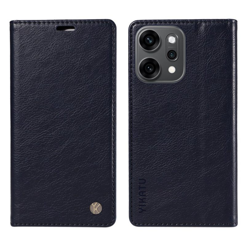 Flip Case Oppo Reno 14 Pro 5g Yikatu Gewachstes Kunstleder