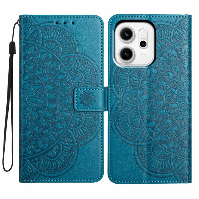 Lederhüllen Oppo Reno 14 Pro 5g Handyhülle Blumen-mandala
