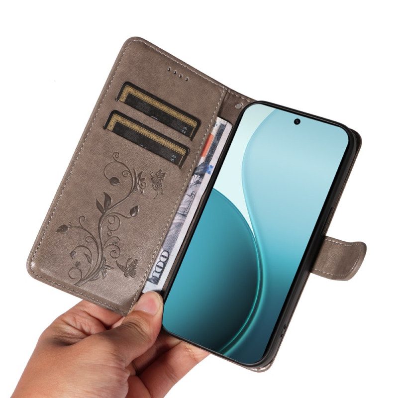 Lederhüllen Oppo Reno 14 Pro 5g Handyhülle Klein Blumen