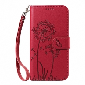 Lederhüllen Oppo Reno 14 Pro 5g Handyhülle Löwenzahn-riemen