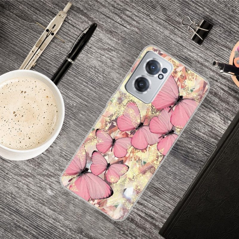 Hülle Für OnePlus Nord CE 2 5G Schmetterlingsrosen