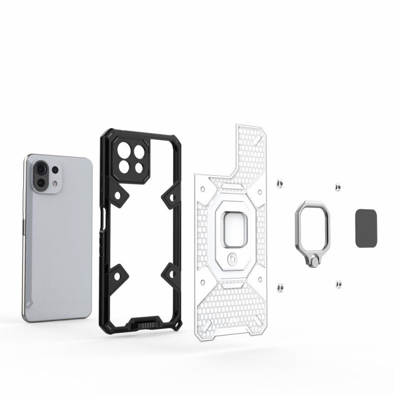 Hülle Für Xiaomi Mi 11 Lite 4G / 5G / 5G NE Wabe Mit Ring