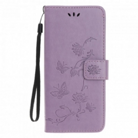 Lederhüllen Für Xiaomi Mi 11 Lite 4G / 5G / 5G NE Schmetterlinge Und Blumen