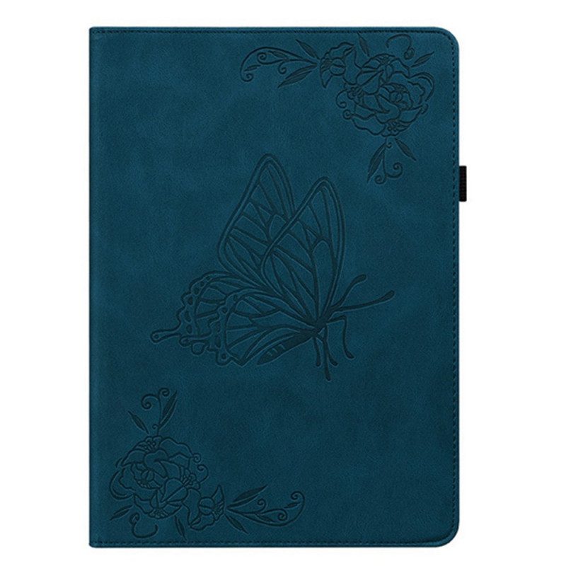 Case Samsung Galaxy Tab S11 Schmetterling In Wildlederoptik