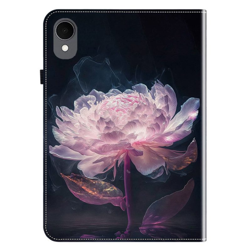 Flip Case Samsung Galaxy Tab S11 Handyhülle Lila Pfingstrose