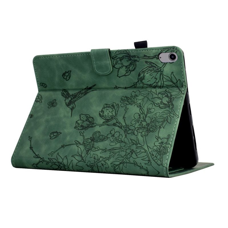 Lederhüllen Für Samsung Galaxy Tab S11 Pflanzenmuster In Wildlederoptik