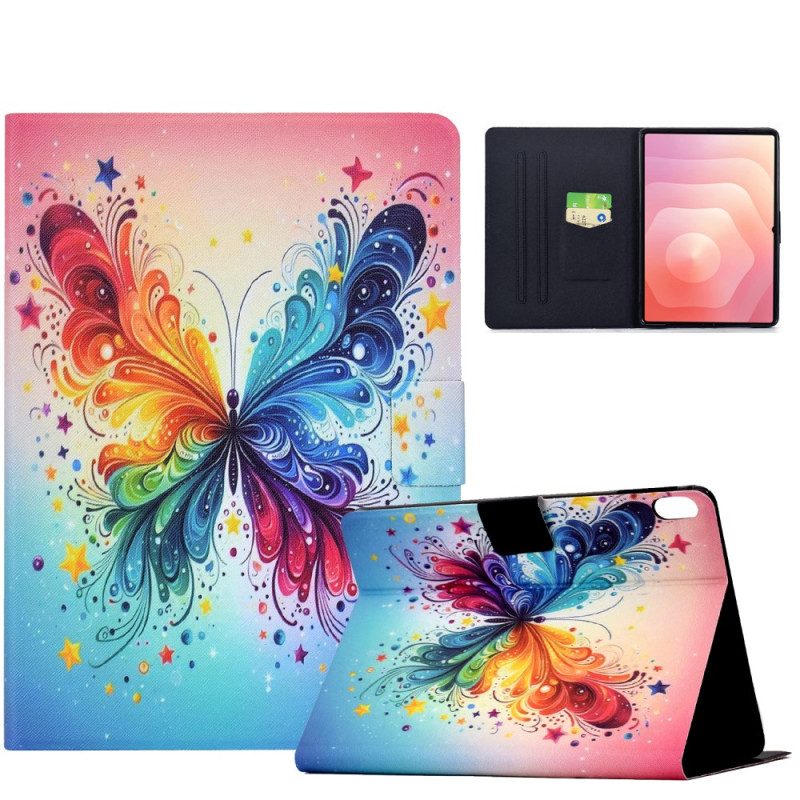 Lederhüllen Samsung Galaxy Tab S11 Aquarell-schmetterling