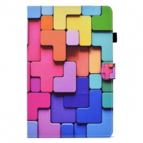 Lederhüllen Samsung Galaxy Tab S11 Handyhülle Bunte Quadrate