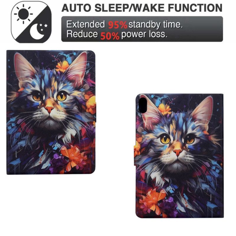 Lederhüllen Samsung Galaxy Tab S11 Handyhülle Künstlerische Katze