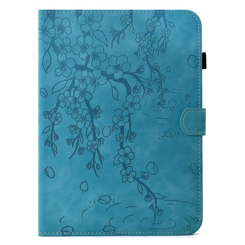 Lederhüllen Samsung Galaxy Tab S11 Handyhülle Wildleder-blumenmuster