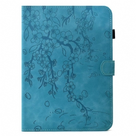 Lederhüllen Samsung Galaxy Tab S11 Handyhülle Wildleder-blumenmuster