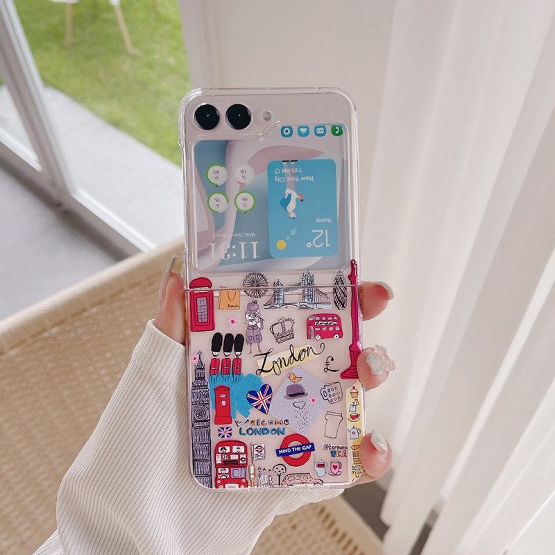 Hülle Für Samsung Galaxy Z Flip 5 Transparentes London