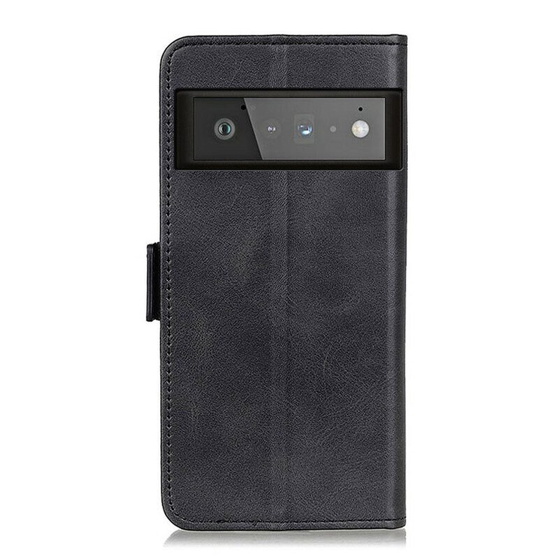 Flip Case Für Google Pixel 6 Pro Flip Case Doppelte Klappe