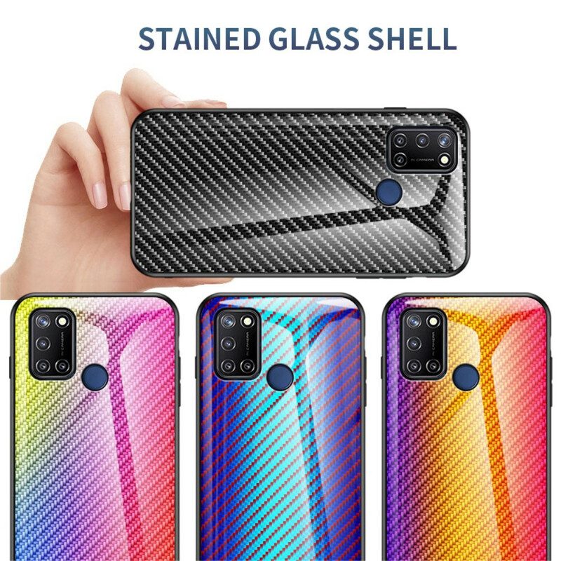Hülle Für Realme 7i Gehärtetes Kohlefaserglas