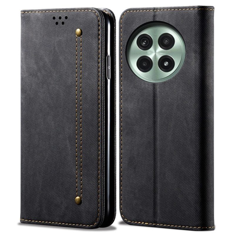 Flip Case Für Oneplus 13 Denim Stoff