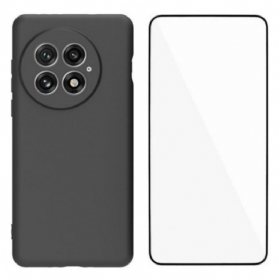 Hülle Für Oneplus 13 2-in-1 Displayschutzfolie: Mattes Silikon Mit Displayschutzfolie Aus Gehärtetem Glas