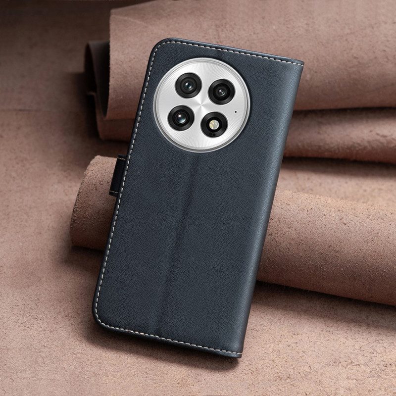 Lederhüllen Für Oneplus 13 Klassische Binfen-farbe