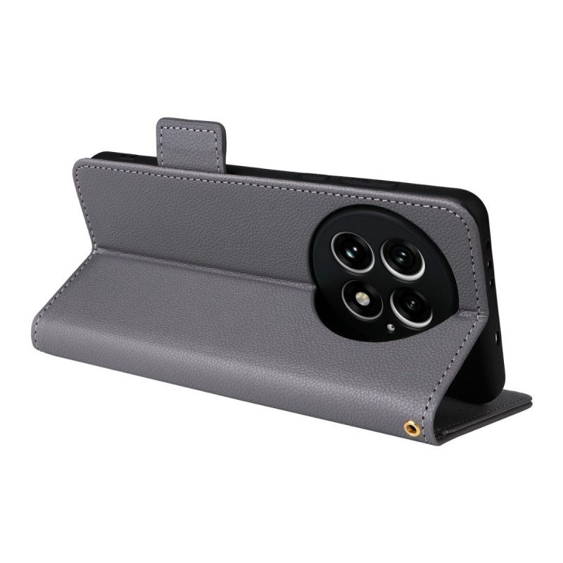 Lederhüllen Für Oneplus 13 Strukturiertes Kunstleder Mit Riemen