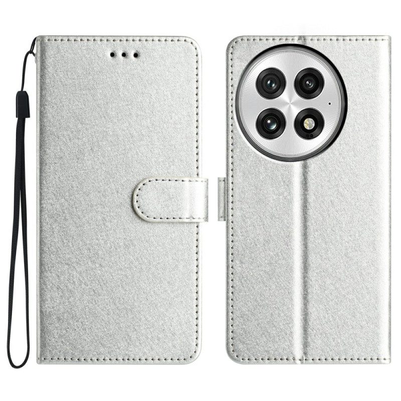 Lederhüllen Oneplus 13 Seidenstruktur