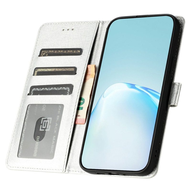 Lederhüllen Oneplus 13 Seidenstruktur