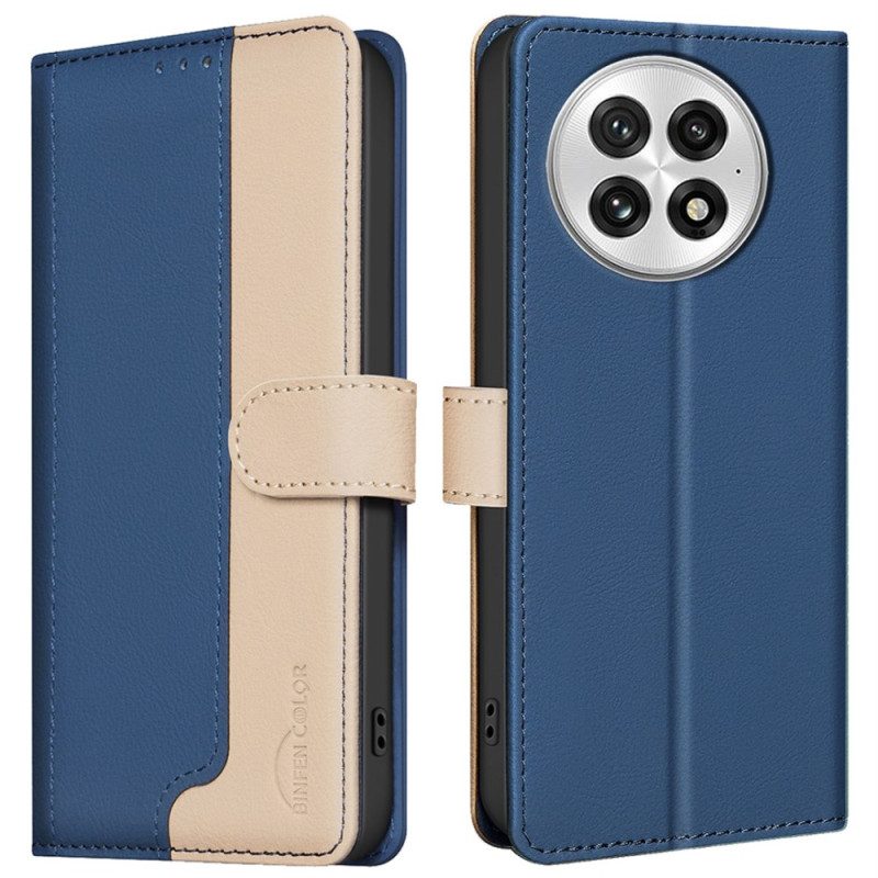 Lederhüllen Oneplus 13 Zweifarbig Mit Rfid-blockierung Binfen Color